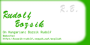 rudolf bozsik business card